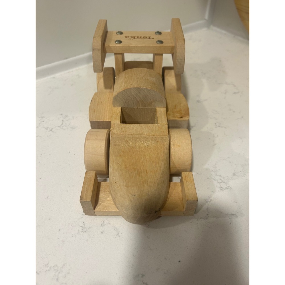 Tonka Wooden Race Car Natural Wood F1 Formula One Collectible Toy Vehicle 8+